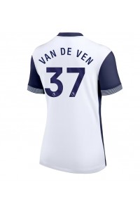 Tottenham Hotspur Micky van de Ven #37 Jalkapallovaatteet Naisten Kotipaita 2024-25 Lyhythihainen